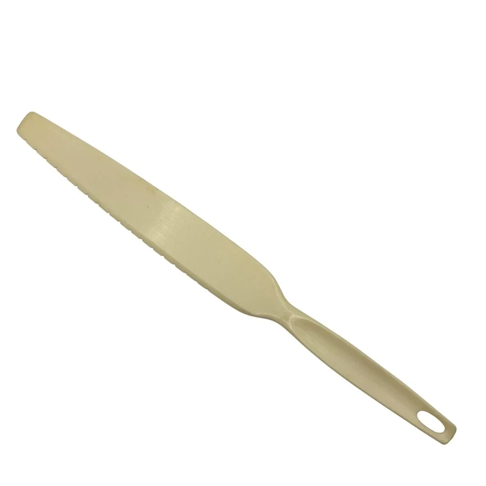 Foley Vintage Serrated‎ Edge Spreader Butter Knife Kitchen Utensil Beige Decor